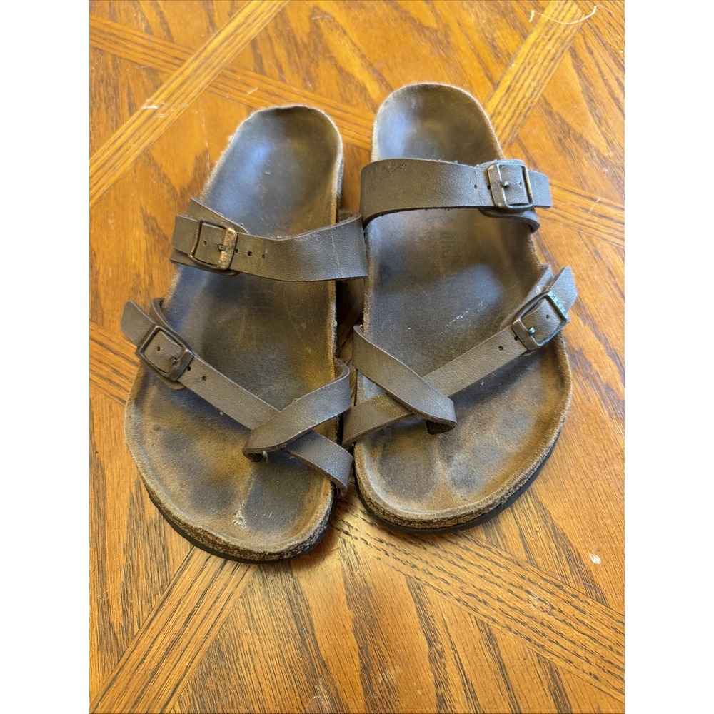 Birkenstock Mayari Birko-Flor Size 37 US 6.5 -7 Womens Shoes Brown Sandals